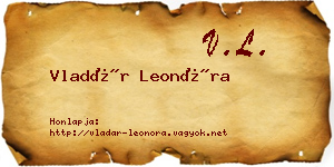 Vladár Leonóra névjegykártya
